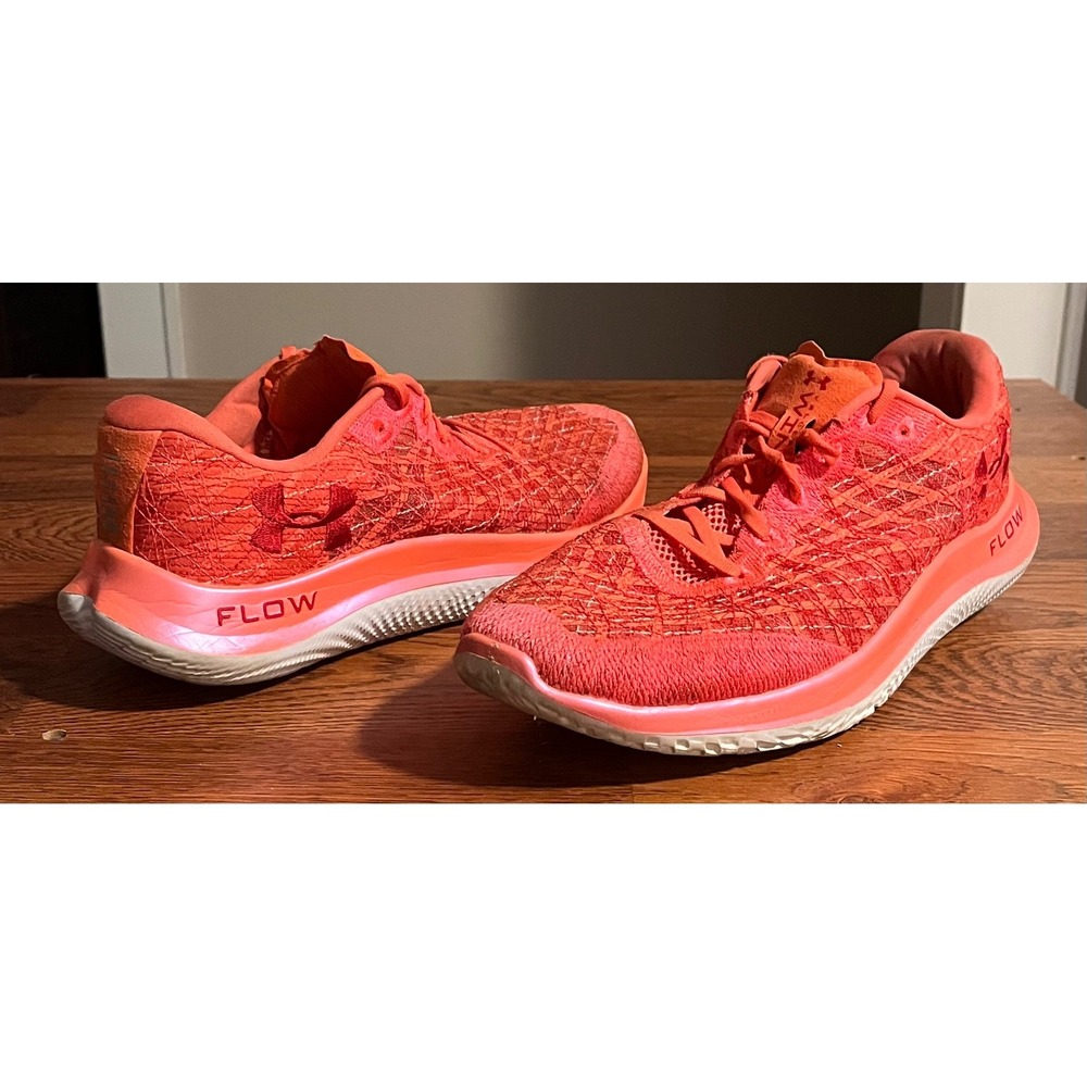 Under Armour Flow Velociti Wind Mens 13 Running Shoes Orange Red